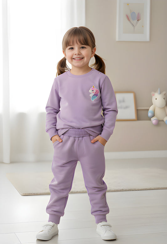 Pre & Post Winter 100% Cotton Terry Sweatshirt & Jogger Set for Kids (Unisex)